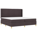 Box spring seng med madras med LED Brun 200 x 200 cm Stof