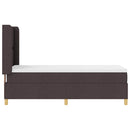 Box spring seng med LED-lysstrimler Brun 80 x 200 cm Stof