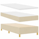 Box spring seng med LED-lysstrimler Creme 90 x 190 cm Stof