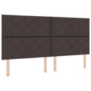 Box spring seng med madras med LED Brun 200 x 200 cm Stof