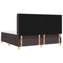 Box spring seng med madras med LED Brun 200 x 200 cm Stof