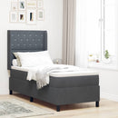 Box spring seng med madras med LED Mørkegrå 80 x 200 cm Fløjl