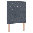 Box spring seng med madras med LED Mørkegrå 80 x 200 cm Fløjl