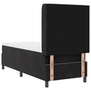 Box spring seng med madras med LED Sort 80 x 200 cm Fløjl
