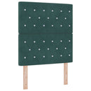 Box spring seng med madras med LED Mørkegrøn 80 x 200 cm Fløjl