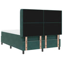 Box spring seng med LED-lysstrimler Grøn 140 x 190 cm Fløjl