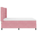 Box spring seng med LED-lysstrimler Lyserød 140 x 190 cm Fløjl