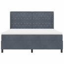 Box spring seng med madras med LED Mørkegrå 180 x 200 cm Fløjl
