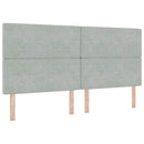 Box spring seng med madras med LED Lysegrå 200 x 200 cm Fløjl