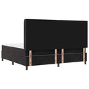 Box spring seng med madras med LED Sort 200 x 200 cm Fløjl