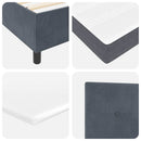 Box spring seng med madras med LED Mørkegrå 80 x 200 cm Fløjl