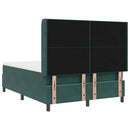 Box spring seng med hovedgærde Mørkegrøn 160 x 200 cm Fløjl