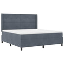 Box spring seng med madras med LED Mørkegrå 180 x 200 cm Fløjl