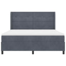 Box spring seng med madras med LED Mørkegrå 180 x 200 cm Fløjl