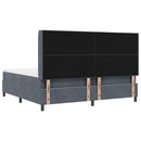 Box spring seng med madras med LED Mørkegrå 200 x 200 cm Fløjl