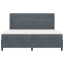 Box spring seng med madras med LED Mørkegrå 200 x 200 cm Fløjl
