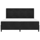 Box spring seng med LED-lysstrimler Sort 200 x 200 cm Fløjl