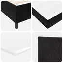 Box spring seng med LED-lysstrimler Sort 100 x 200 cm Fløjl