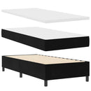 Box spring seng med LED-lysstrimler Sort 100 x 200 cm Fløjl