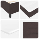 Box spring seng med hovedgærde Mørk Brun 80 x 200 cm Stof