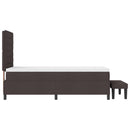 Box spring seng med hovedgærde Mørk Brun 80 x 200 cm Stof