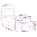 Box spring seng med hovedgærde Mørk Brun 80 x 200 cm Stof
