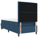 Box spring seng med hovedgærde Blå 80 x 200 cm Stof