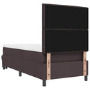 Box spring seng med hovedgærde Mørk Brun 90 x 200 cm Stof