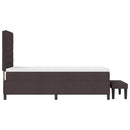 Box spring seng med hovedgærde Mørk Brun 90 x 200 cm Stof