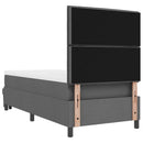 Box spring seng med hovedgærde Mørkegrå 100 x 200 cm Stof