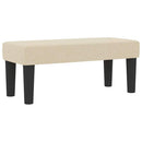 Box spring seng med pude med hovedgærde Creme 100 x 200 cm Stof