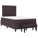 Box spring seng med hovedgærde Mørk Brun 120 x 190 cm Stof