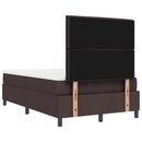 Box spring seng med hovedgærde Mørk Brun 120 x 190 cm Stof
