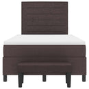 Box spring seng med hovedgærde Mørk Brun 120 x 190 cm Stof