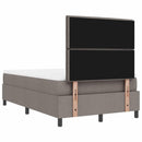 Box spring seng med hovedgærde Gråbrun 120 x 190 cm Stof
