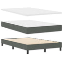 Box spring seng med pude Mørkegrå 120 x 200 cm Stof