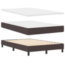 Box spring seng med hovedgærde Mørk Brun 120 x 200 cm Stof