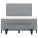 Box spring seng med hovedgærde Lysegrå 140 x 190 cm Stof