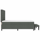 Box spring seng med pude Mørkegrå 140 x 190 cm Stof