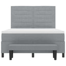 Box spring seng med hovedgærde Lysegrå 140 x 200 cm Stof