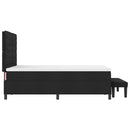 Box spring seng med hovedgærde Sort 140 x 200 cm Stof