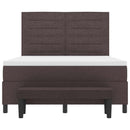 Box spring seng med hovedgærde Mørk Brun 140 x 200 cm Stof