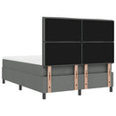 Box spring seng med pude Mørkegrå 160 x 200 cm Stof