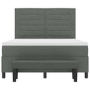 Box spring seng med pude Mørkegrå 160 x 200 cm Stof