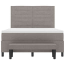 Box spring seng med hovedgærde Gråbrun 160 x 200 cm Stof