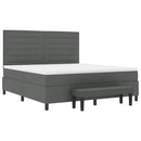 Box spring seng med hovedgærde Mørkegrå 180 x 200 cm Stof