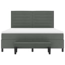 Box spring seng med hovedgærde Mørkegrå 180 x 200 cm Stof