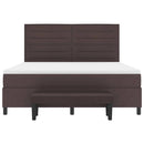 Box spring seng med hovedgærde Mørk Brun 180 x 200 cm Stof