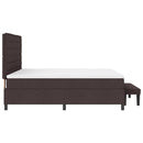 Box spring seng med hovedgærde Mørk Brun 180 x 200 cm Stof