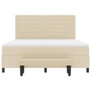 Box spring seng med pude med hovedgærde Creme 180 x 200 cm Stof